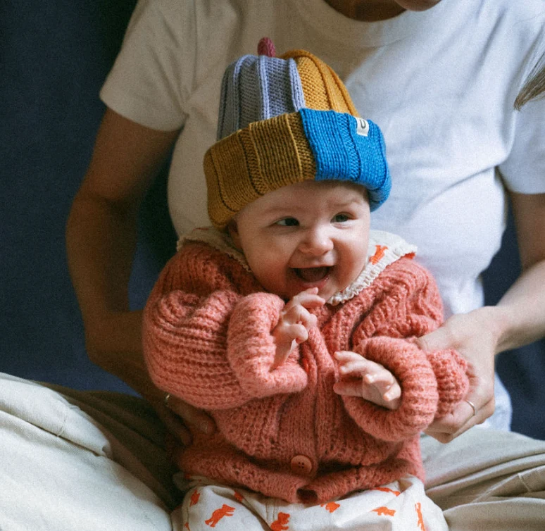 Tuque SORBET mérinos | Colorblock - Gâteau d'anniversaire