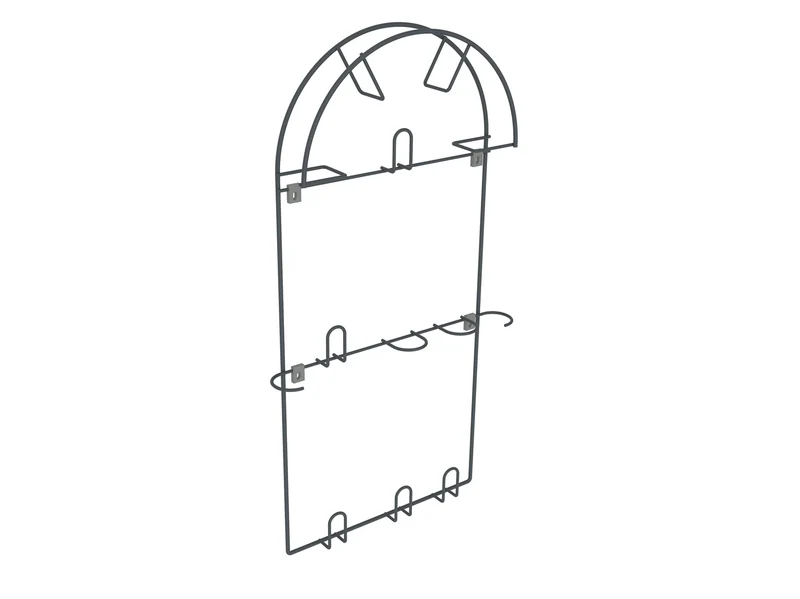 Porte-tuyau d'aspirateur en argent - Grand - Anthracite