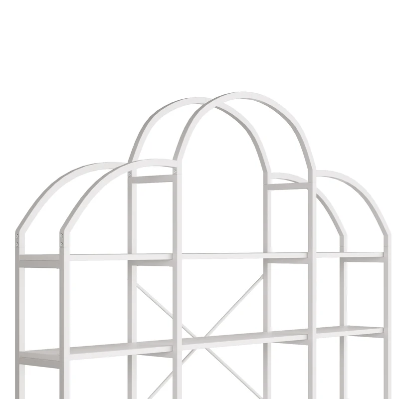 Bibliothèque étagère en acier blanc 5 niveaux forme nuage 170x26x190cm MOMENTUMQUASI