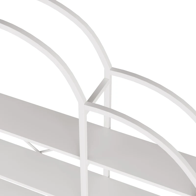 Bibliothèque étagère en acier blanc 5 niveaux forme nuage 170x26x190cm MOMENTUMQUASI