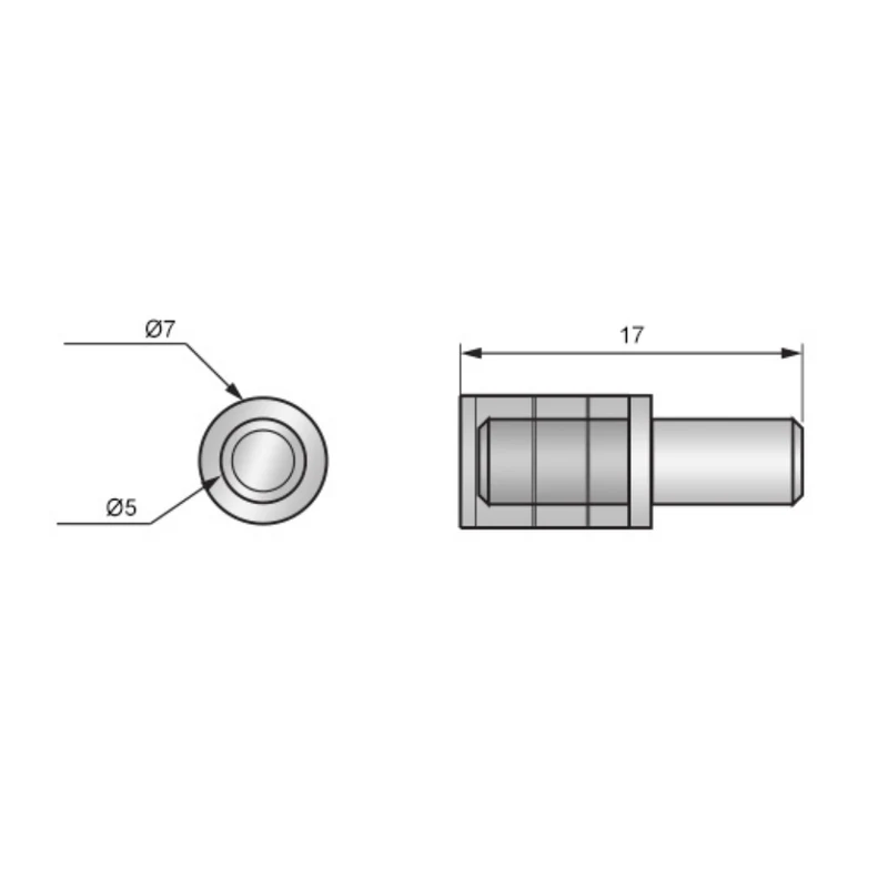 Taquets pour Étagères Métalliques, Goupilles de Support d'Étagère Broches Ø5mm (100 pièces)