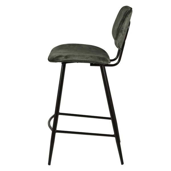 Chaise plan de travail velours verte foncée