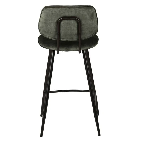 Chaise plan de travail velours verte foncée