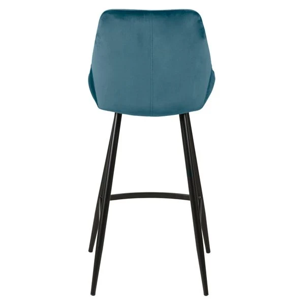 Chaise snack en velours bleu