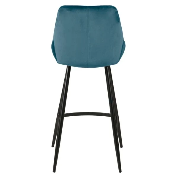 Chaise de bar velours bleu