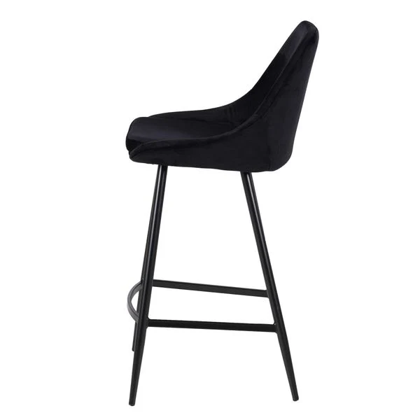 Chaise de bar velours noir