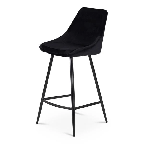 Chaise de bar velours noir