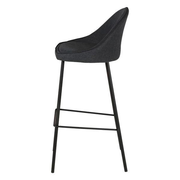 Chaise de bar tissu gris foncé