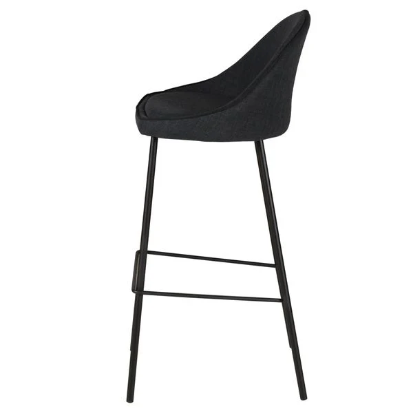 Chaise de bar tissu gris foncé
