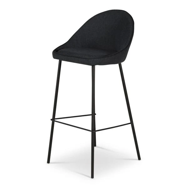 Chaise de bar tissu gris foncé