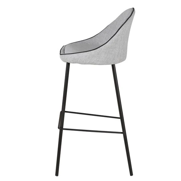 Chaise de bar tissu gris clair