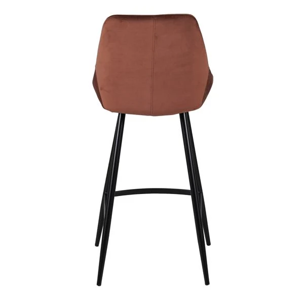 Chaise snack en velours marron