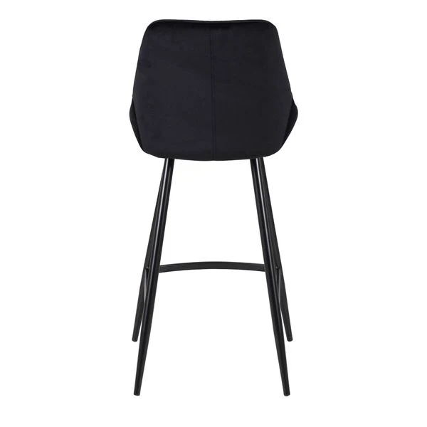 Chaise snack en velours noir