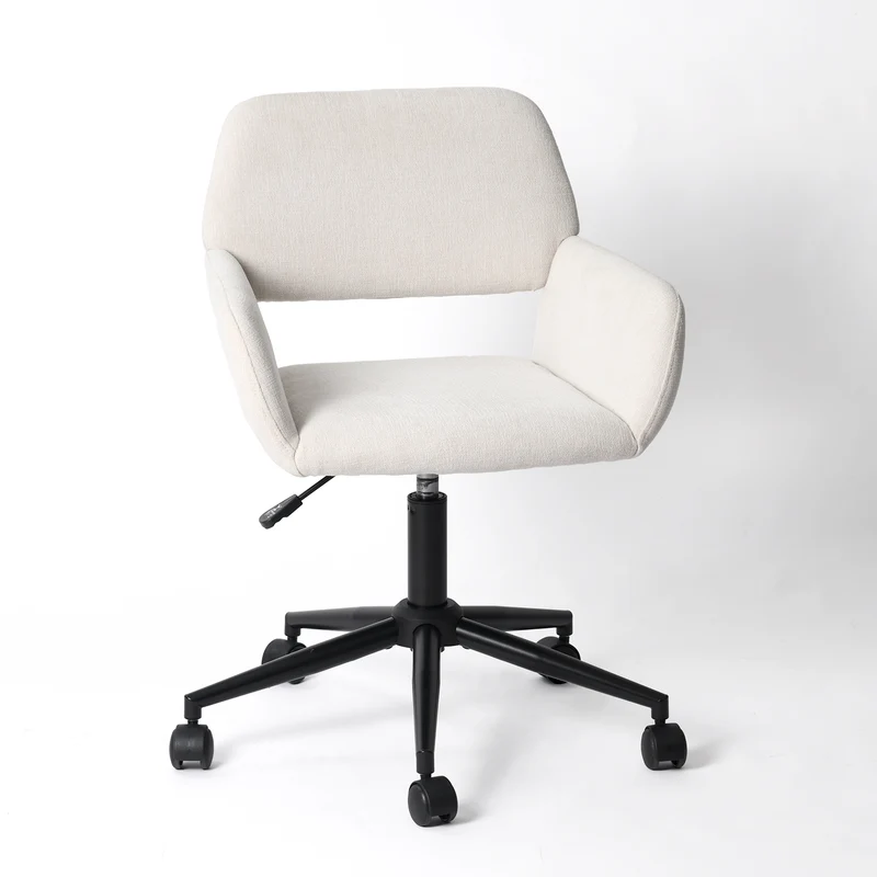 Ensemble de coiffeuse blanc mirror LED et chaise blanche mobile CARROIL ROSS