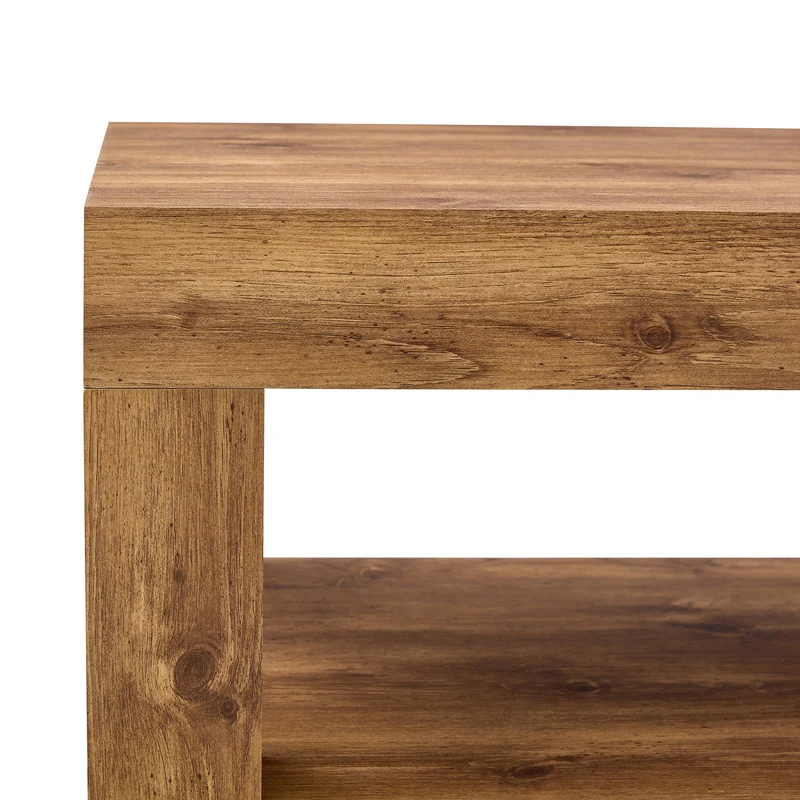 Table basse rectangulaire effet bois 2 niveaux 93x53cm CASCADEMOMENT