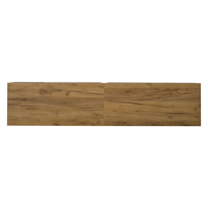 Meuble TV effet bois nature industriel 180x40x55 cm INFINITECASCDD