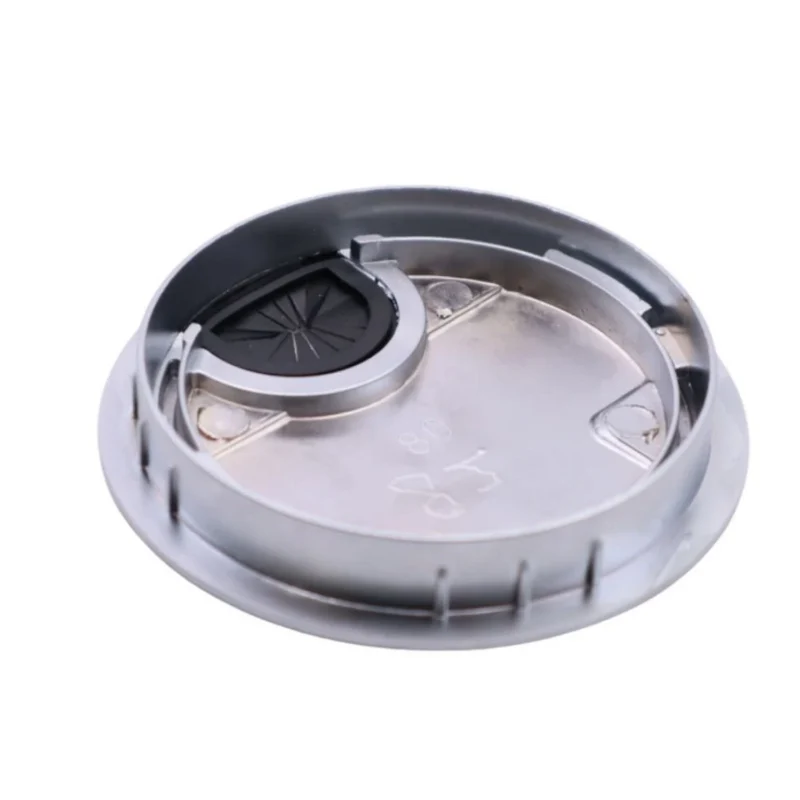 Passe-câble en métal avec trou en caoutchouc 60mm - Argent