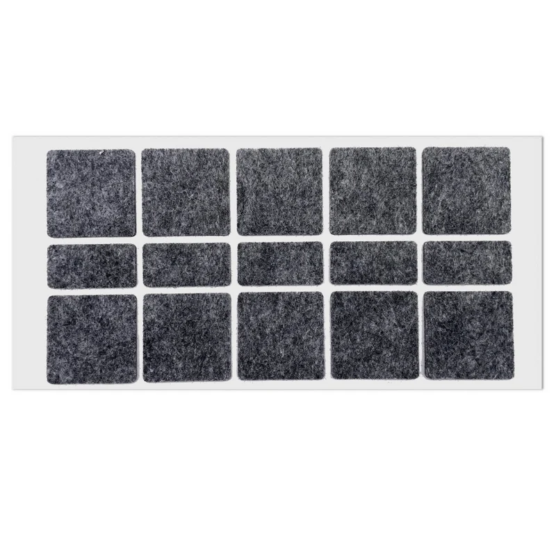 Patin feutre auto-adhésif 40x40 / 20x40mm - Gris