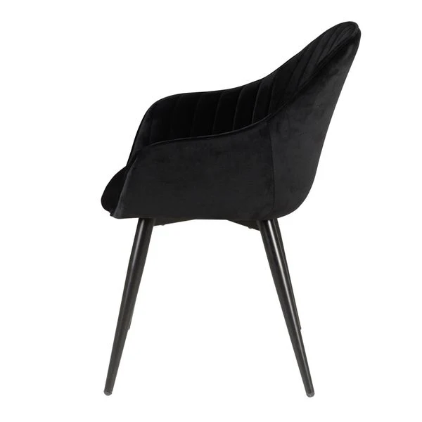 Fauteuil en velours noir