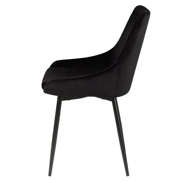 Chaise en velours noire