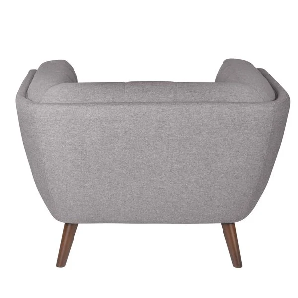 Fauteuil en tissu gris foncé BERYL
