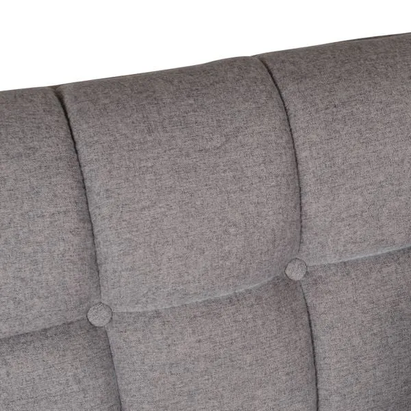Fauteuil en tissu gris foncé BERYL