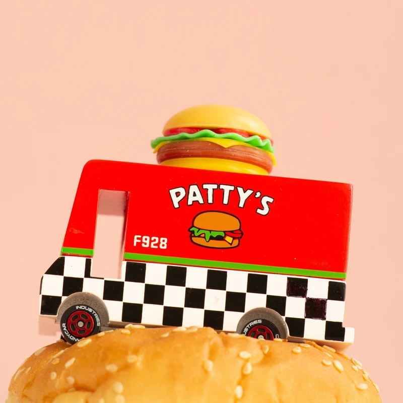 Petit camion de bois - Hamburger