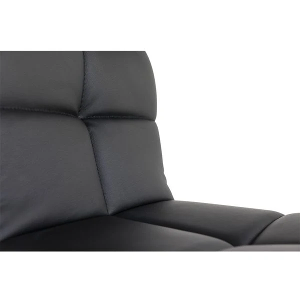 Chaise snack noir pieds chêne - agathe