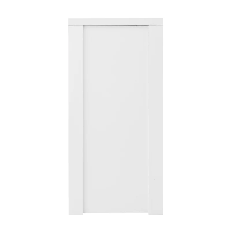 Buffet blanc design ondulé avec poignées dorées 140x38x80cm AEGISKAELOR