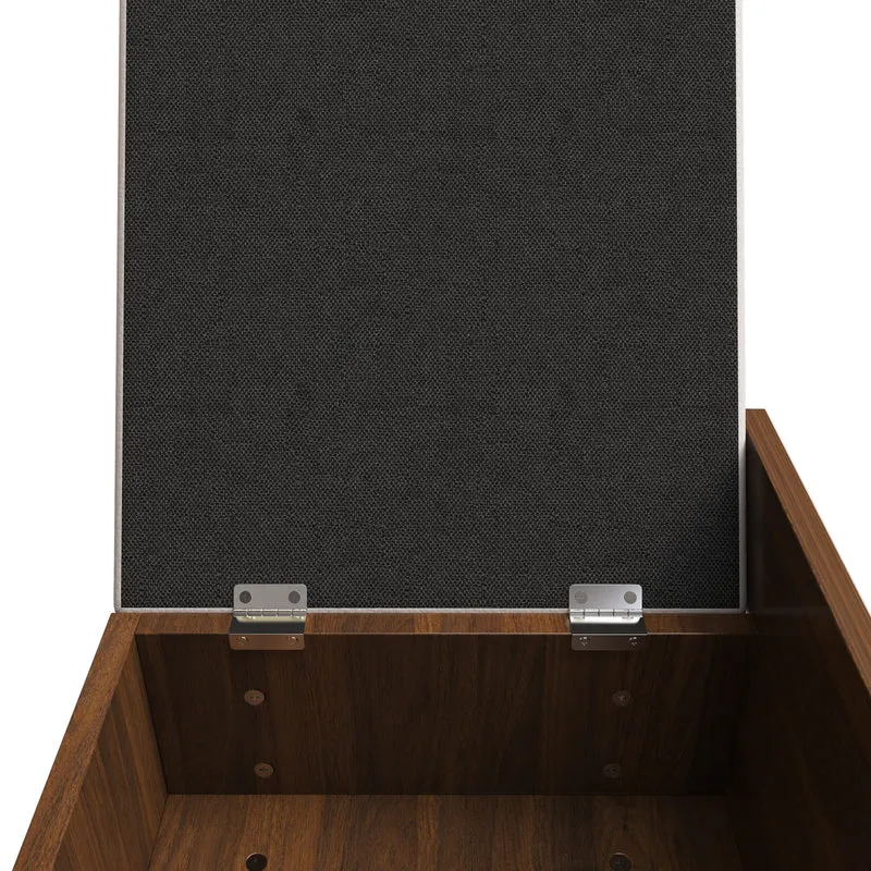 Coiffeuse compacte 3-en-1 effet noyer, miroir ouvert, 2 tiroirs tabouret 60x40x118cm VERTEXKAELISYN