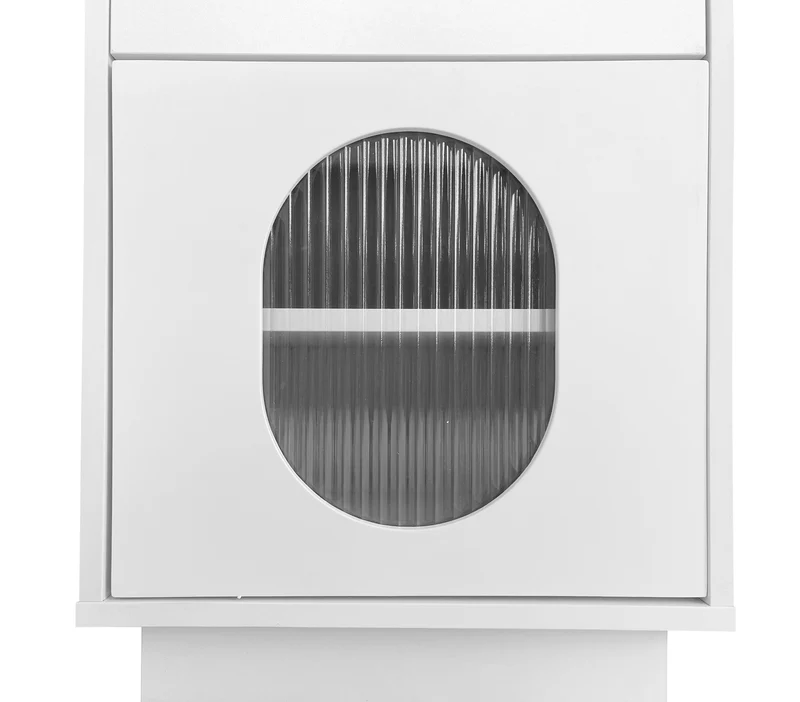 Coiffeuse effet marbre blanche avec miroir LED 3 tiroirs 100x40x75 cm VERTEXKAELOR