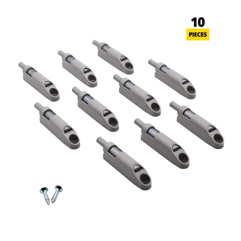 Amortisseur de porte de cuisine fermeture silencieuse - Gris (10 pièces)