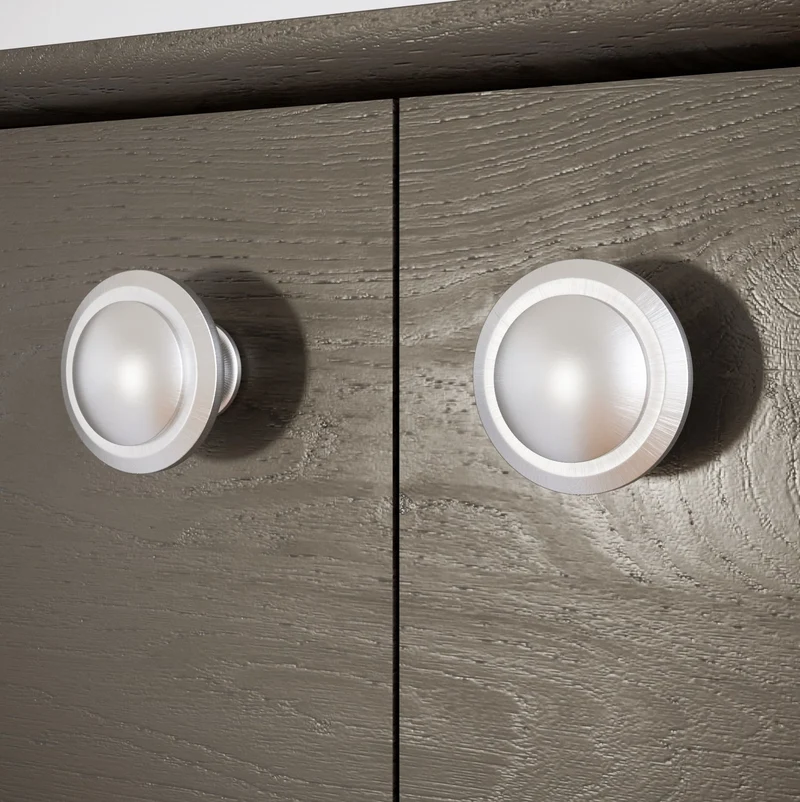 Bouton de meuble - Acier Brossé