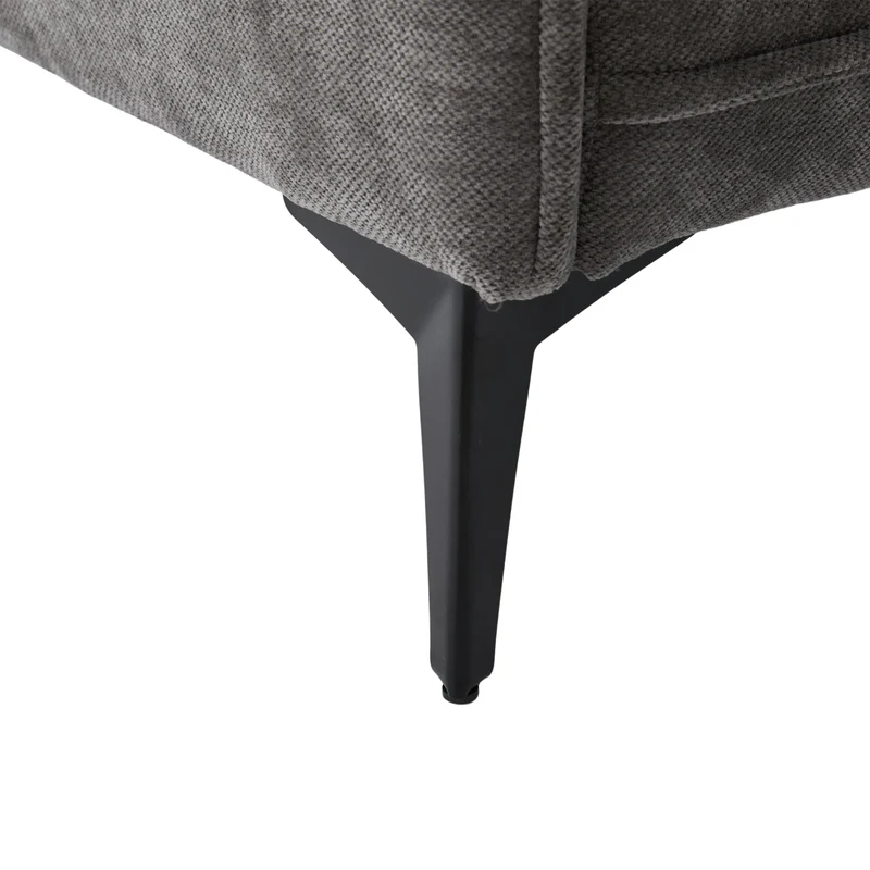 Canapé 2 places en tissu chenille gris avec support téléphone réglable 127x69x66cm INFINITEONYX