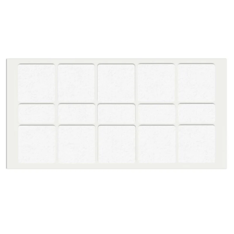Patin feutre auto-adhésif 40x40 / 20x40mm - Blanc