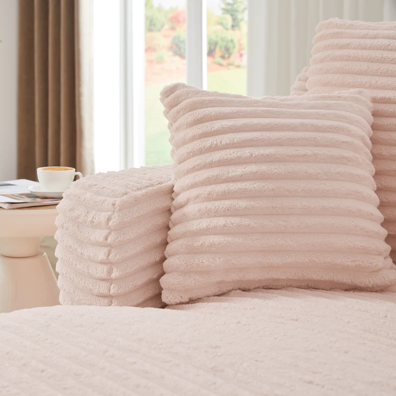 Canapé méridienne lit modulable en velours côtelé rose, sans montage MOMENTUMZYN