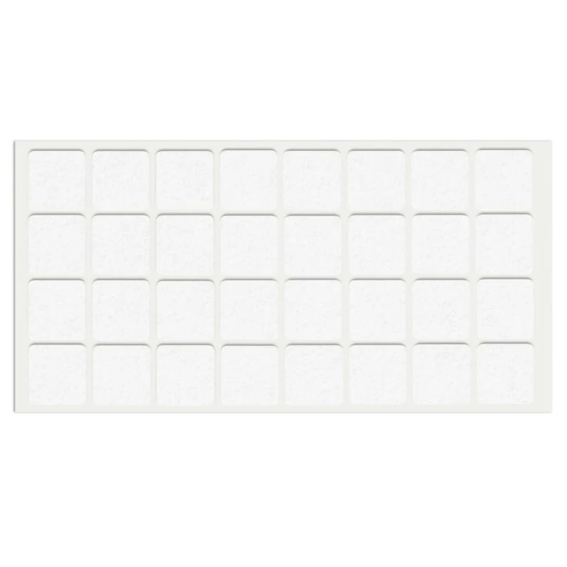 Patin feutre auto-adhésif 25x25mm - Blanc