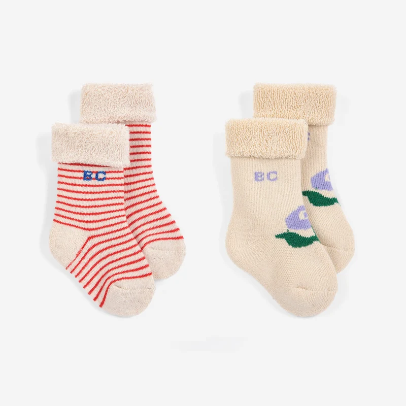 Duo chaussettes | Baby - Stamp bloom