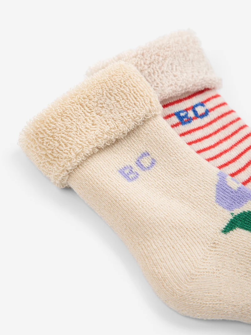 Duo chaussettes | Baby - Stamp bloom