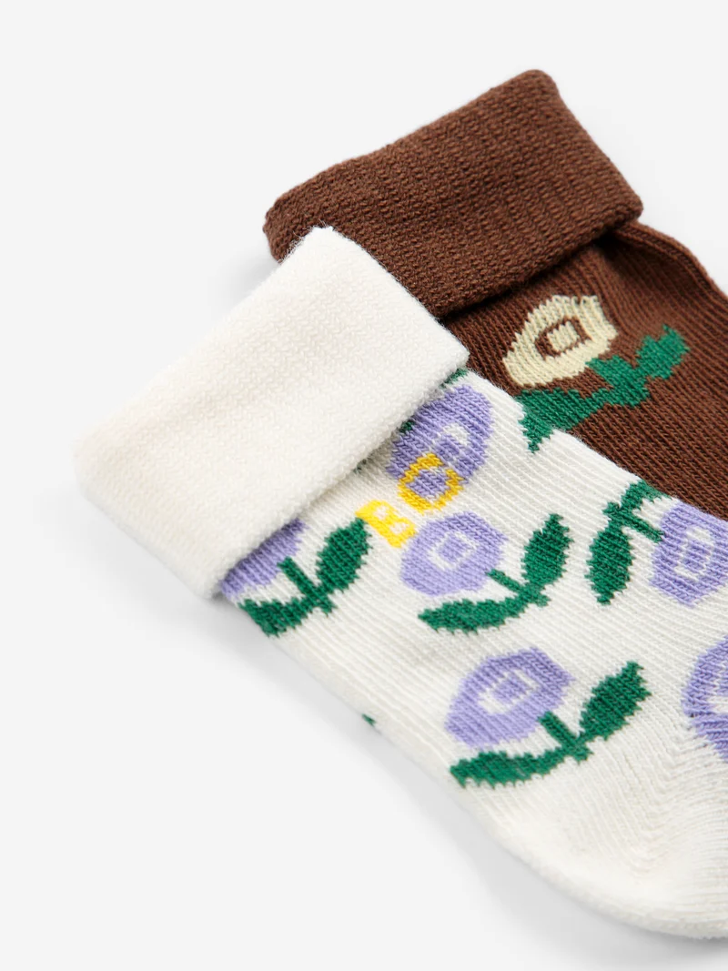 Duo chaussettes unisexes | Baby - Stamp bloom