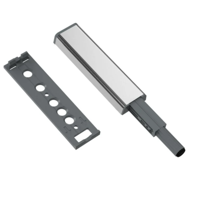 Loqueteau Push to Open - Charnières à ressort - avec embout en caoutchouc Zinc/Gris