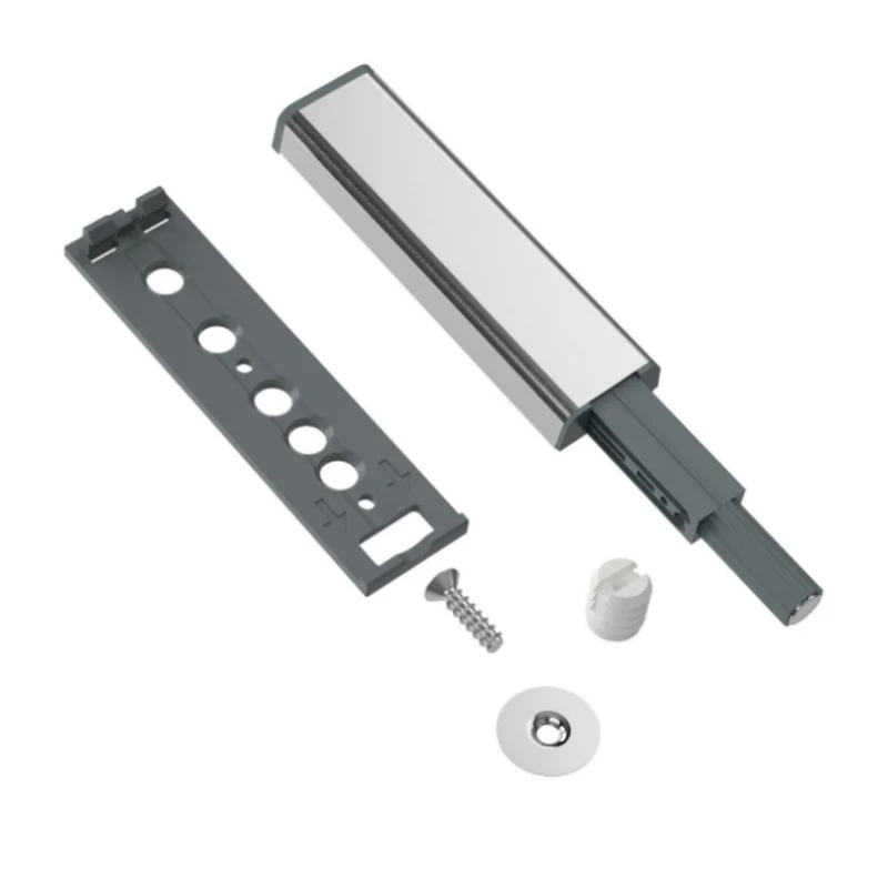 Loqueteau Push to Open - Charnières sans ressort - avec embout magnétique Zinc/Gris