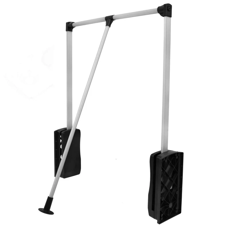 Barre de penderie escamotable - boîtier noir 600-830mm