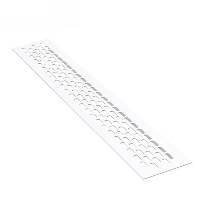 Grilles d'aération en Aluminium 480x80mm - Blanc