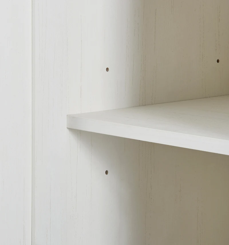 Grand buffet blanc et effet bois 4 portes et 2 tiroirs SULFUR
