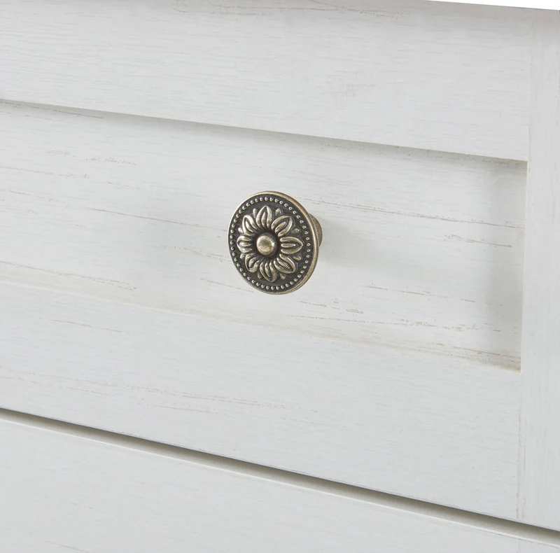Grand buffet blanc et effet bois 4 portes et 2 tiroirs SULFUR
