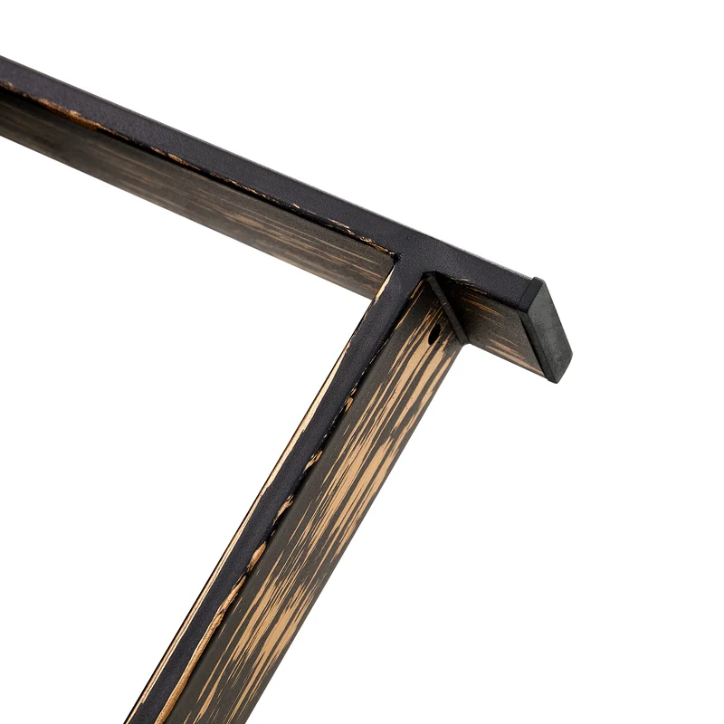 Table basse ronde effet bois noir Ø68cm AETHERINE