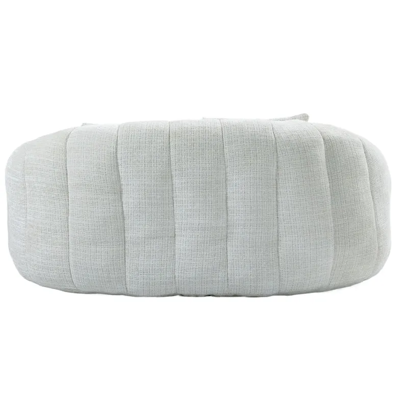 Canapé compact rond 2 places Loveseat en chenille beige et 2 cousins AMBERPATH