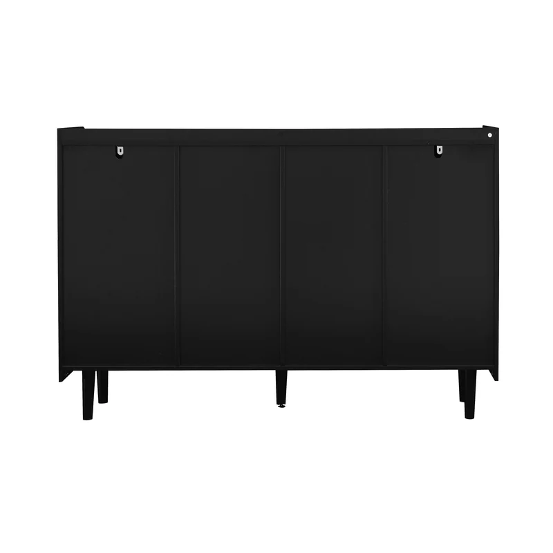 Buffet de rangement moderne noir rouge et blanc KHUTS