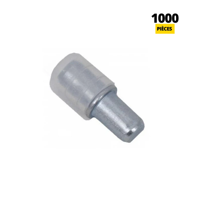 Taquets pour Étagères Métalliques, Goupilles de Support d'Étagère Broches avec recouvrement en plastique Ø5mm (1000 pièces)
